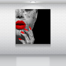 Load image into Gallery viewer, Gloss Red lip Canvas