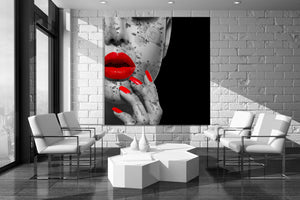 Gloss Red lip Canvas